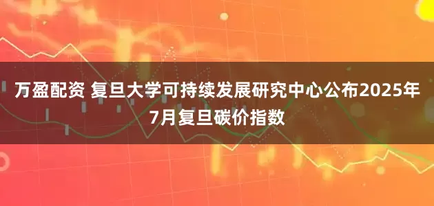 万盈配资 复旦大学可持续发展研究中心公布2025年7月复旦碳价指数